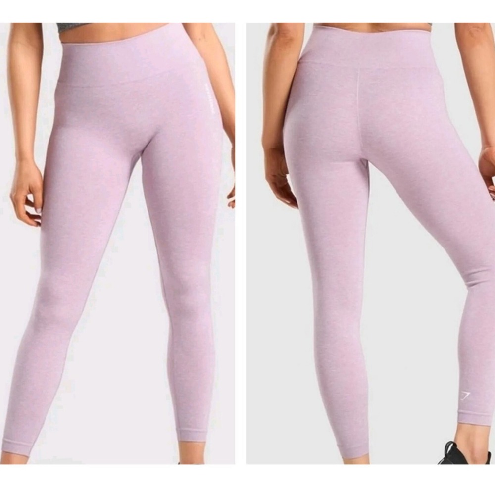 Gymshark Womens Adapt Marl Seamless Leggings Pale Pink Size S A005127